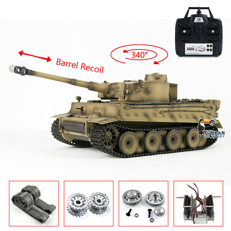 TOUCAN RC HOBBY Heng Long 1/16 TK7.0 Promotion German Tiger I 3818 RTR RC Tank Barrel Recoil BB IR Smoke Metal Tracks Sprockets Idlers Wheels