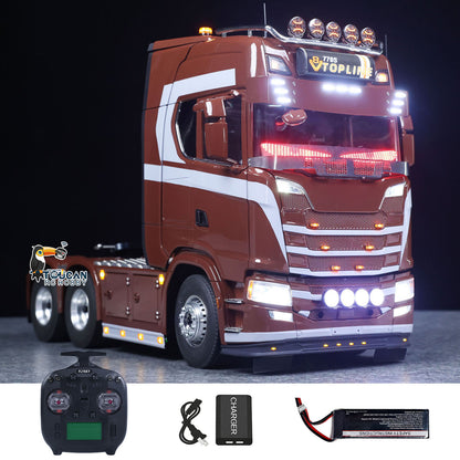 TOUCAN RC HOBBY  1/14 Remote Control Tractor Truck 770S 3Speed 6x2 Metal Chassis Axle Lock RC Lorry Vehicle Flysky ST8 Radio RTR Model