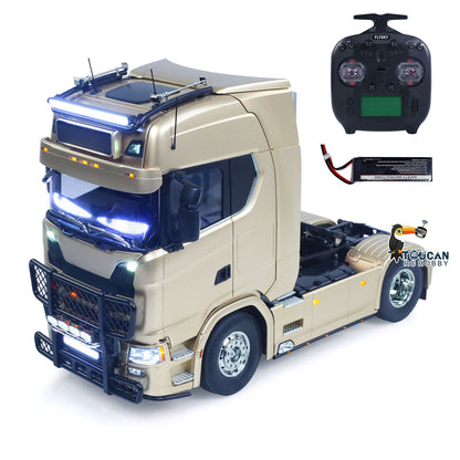 TOUCAN RC HOBBY Plastic 1/14 RC Tractor Truck 56379 Remote Control Construction Vehicle Customized by  4X2 Chassis 3Speed Gearbox Flowing Water Light Smoke Unit ST8 Radio RTR