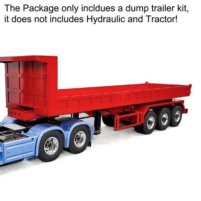 TOUCAN RC HOBBY HHG Model 1/14 Metal 3Axles Remote Control Low Bed Dump Trailer Electric Landing Legs WITHOUT Hydraulic System for Tamiya LESU RC Tractor Truck