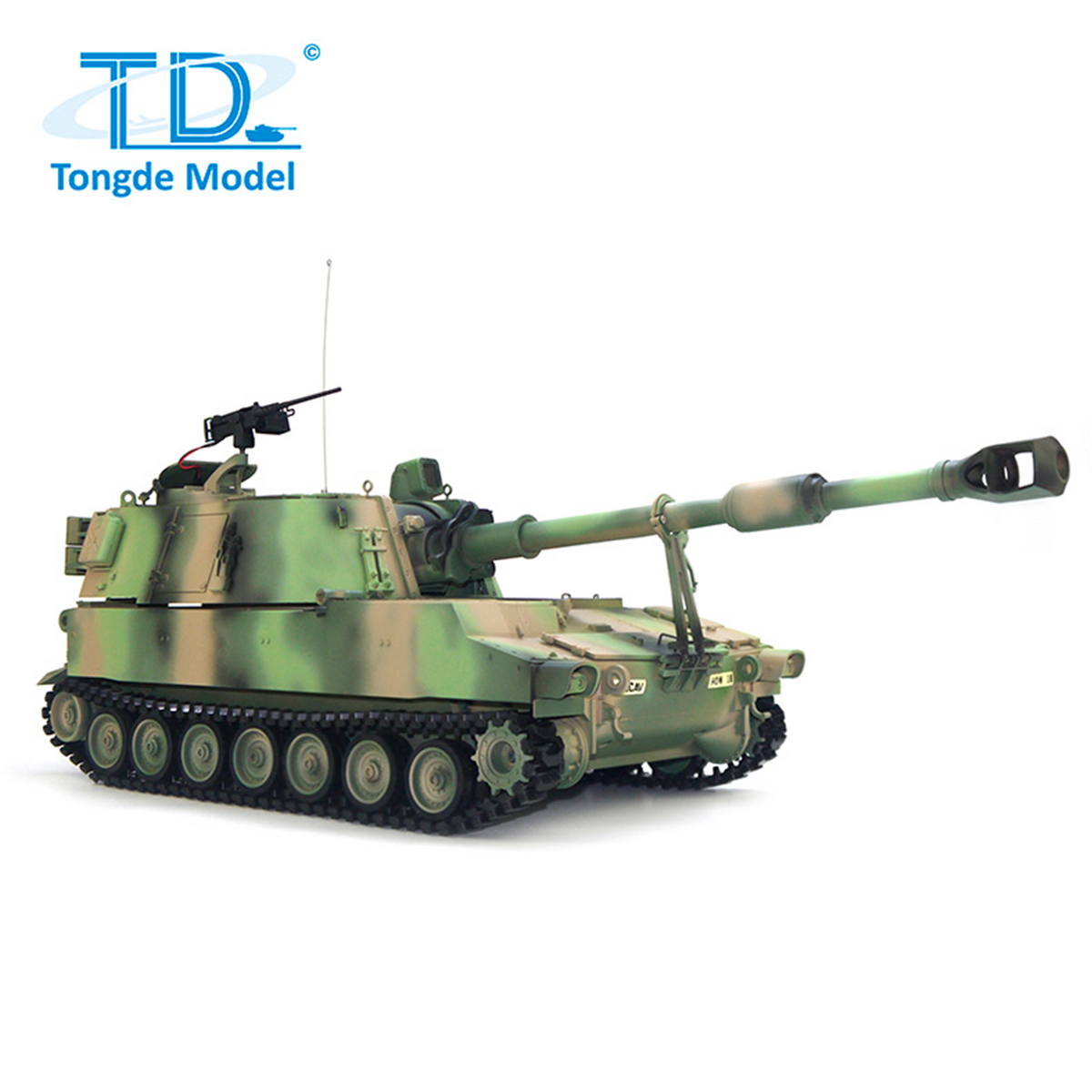 TOUCAN RC HOBBY Tongde Model 1/16 M109A2 RC Tank RTR Self-propelled Howitzer Sound Light Metal Wheels Smoke BB Unit Barrel Recoil System