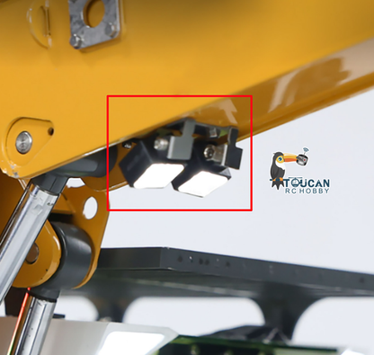 TOUCAN RC HOBBY CUT RC Hobby RC Hobby UV Sticker Brass Oil Tube Metal Front Guard Net Manual Quick Release Coupler 2 In 1 ESC Plastic Spotlight Chassis Electric Contact Point for 1/14 RC Hydraulic Excavator C914