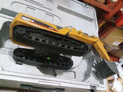 TOUCAN RC HOBBY Second Hand US Stock HUINA New Upgrade 580 1/14 Metal Excavator Model Engineering Vehicle Electric Ball Grabber 361 Rotating Shear Claw Sound Lights