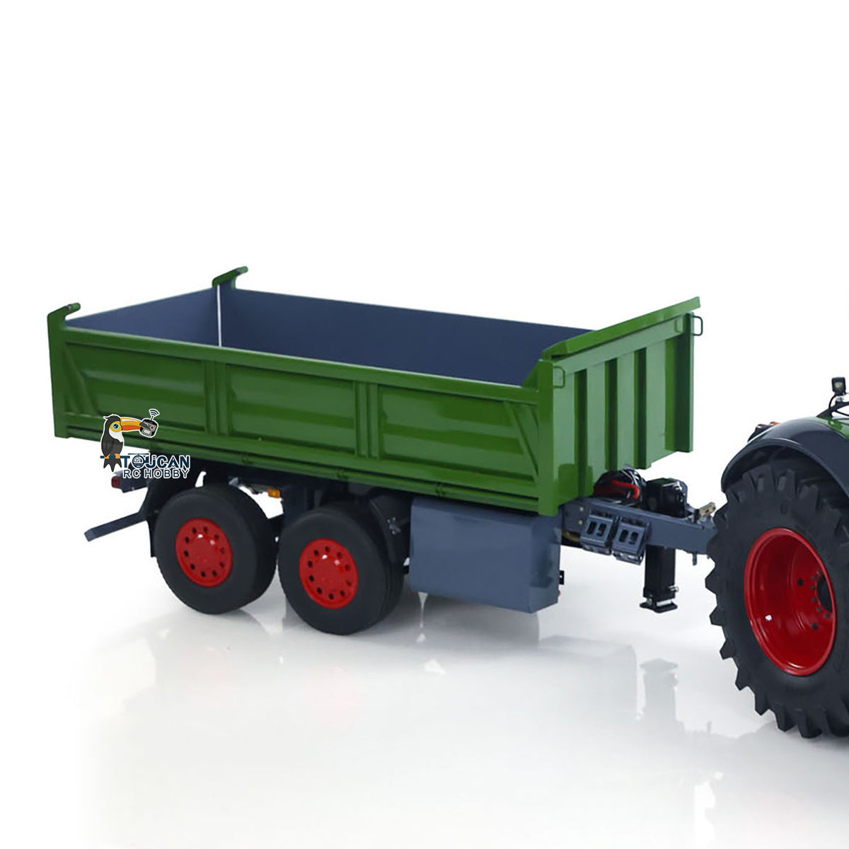 TOUCAN RC HOBBY LESU A0051 1/14 Metal Hydraulic RC Full Trailer with Electric Support Legs LED Lights for RC Tractor Trucks Backyard Fun