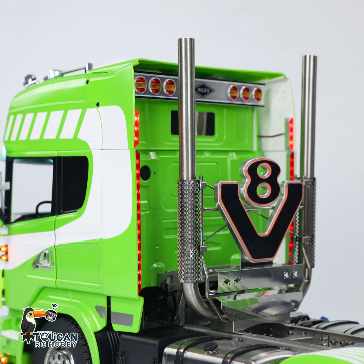 TOUCAN RC HOBBY ScaleClub 6x6 Metal Chassis 1/14 RC Tractor Truck R620 RTR Vehicle Model Air Suspension FlySky ST8 Radio System 3-speed Smoking Unit