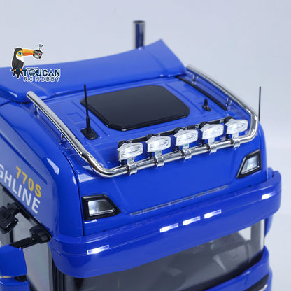 TOUCAN RC HOBBY MODO SC770S 1/14 Metal 4x4 RC Tractor Truck PNP/RTR 2-Speed Gearbox Axles Differential Locks Hobbywing 1080 ESC Cab Suspension Light Sound for Model Collectors