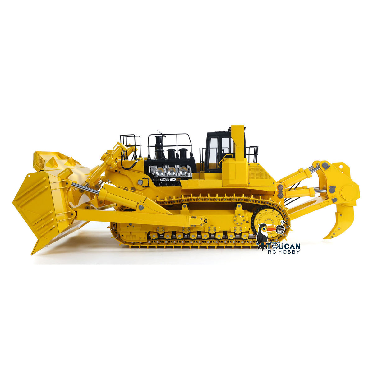 TOUCAN RC HOBBY JDMODEL 575 Metal 1/14 Remote Controlled Bulldozer Heavy Hydraulic Construction Truck Frsky X14 Radio Sound Light for Vehicle Enthusiast