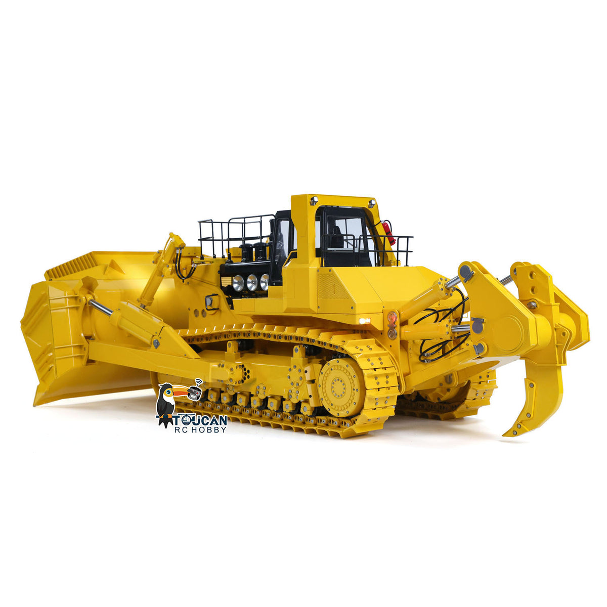 TOUCAN RC HOBBY JDMODEL 575 Metal 1/14 Remote Controlled Bulldozer Heavy Hydraulic Construction Truck Frsky X14 Radio Sound Light for Vehicle Enthusiast