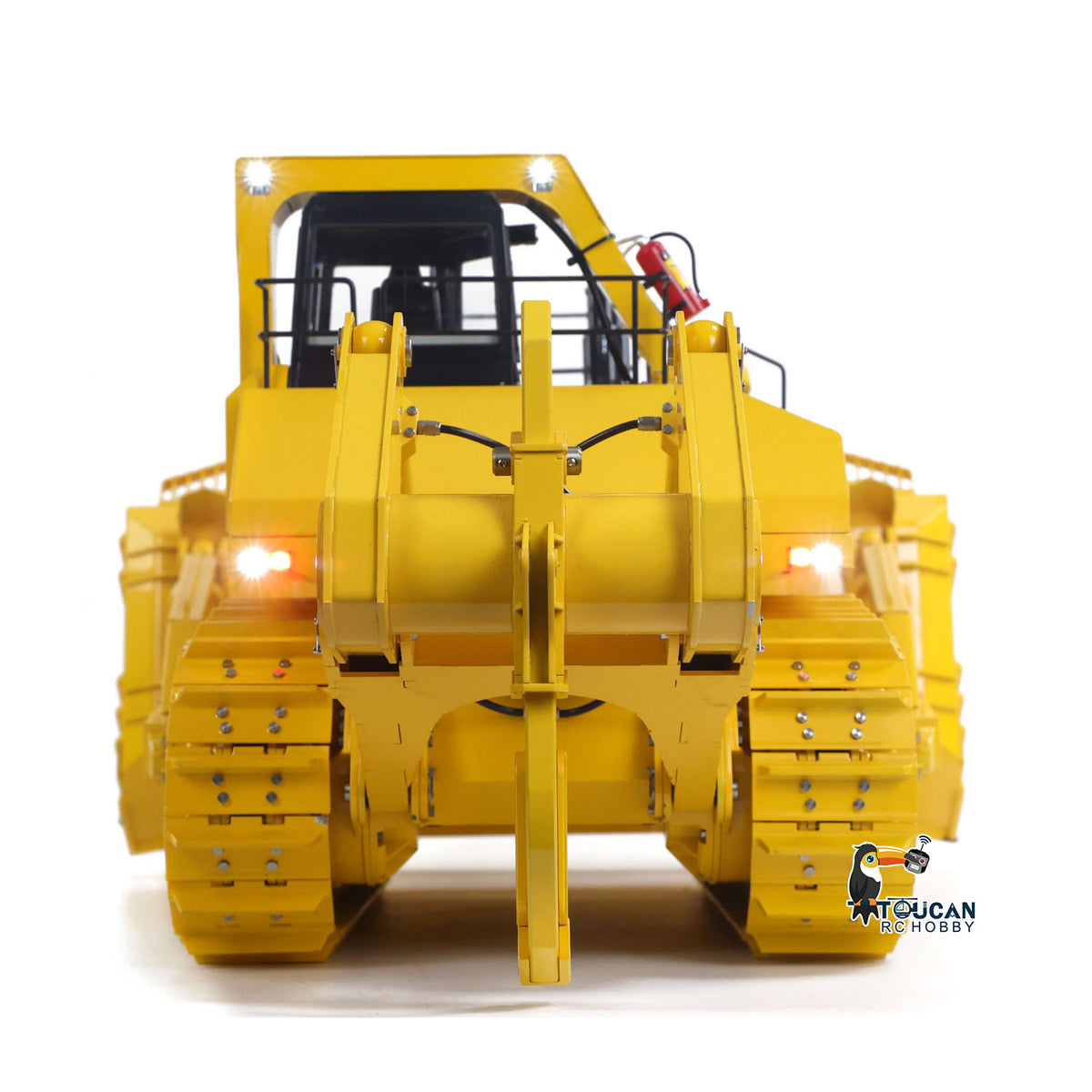 TOUCAN RC HOBBY JDMODEL 575 Metal 1/14 Remote Controlled Bulldozer Heavy Hydraulic Construction Truck Frsky X14 Radio Sound Light for Vehicle Enthusiast
