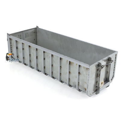 TOUCAN RC HOBBY LXY 1/14 Metal High Bucket Timber Flatbed U Shape Bucket for 8x8 10x10 Hydraulic Roll On/Off Dump Truck Crane Dumper DIY Construction Vehicle