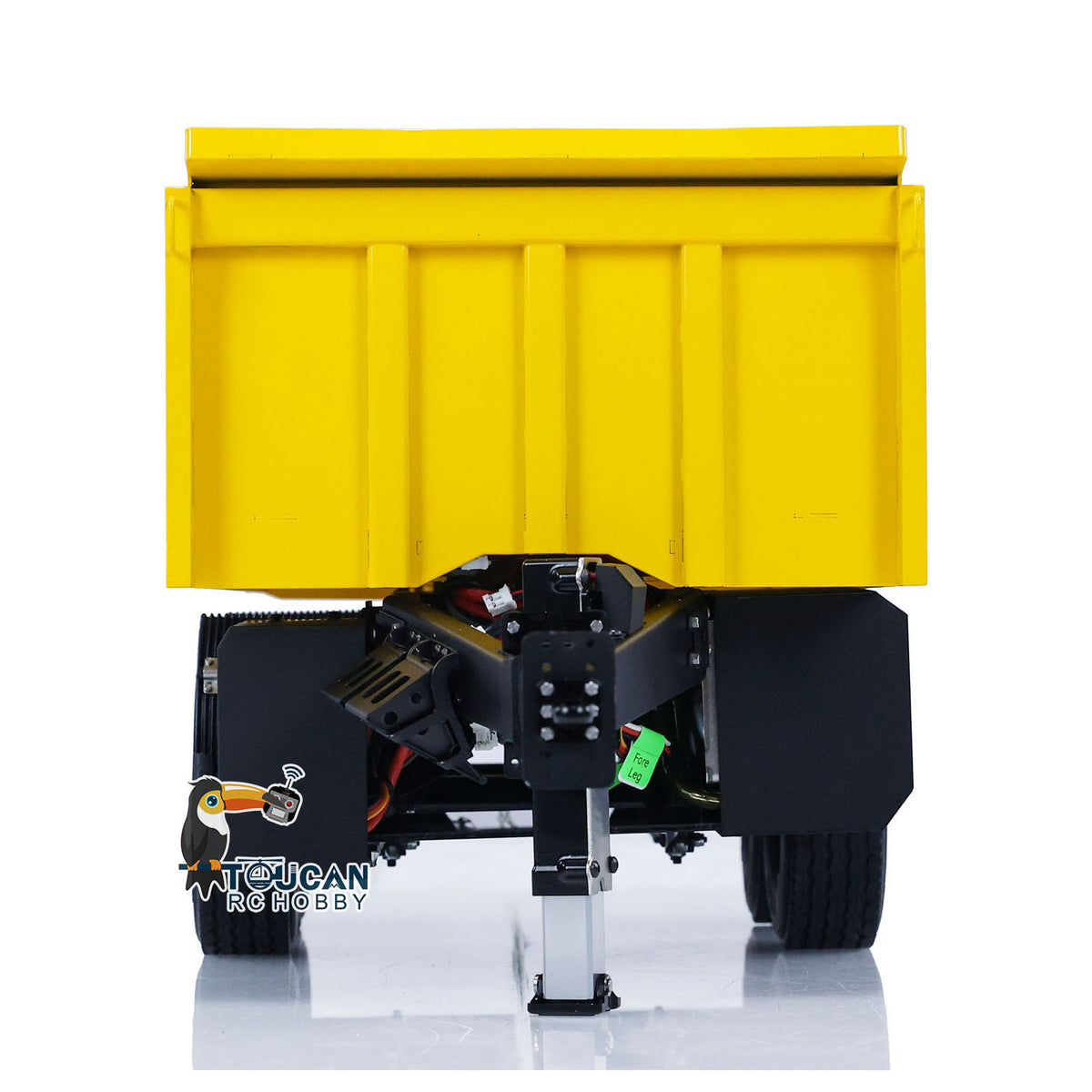 TOUCAN RC HOBBY LESU A0051 1/14 Metal Hydraulic RC Full Trailer with Electric Support Legs LED Lights for RC Tractor Trucks Backyard Fun