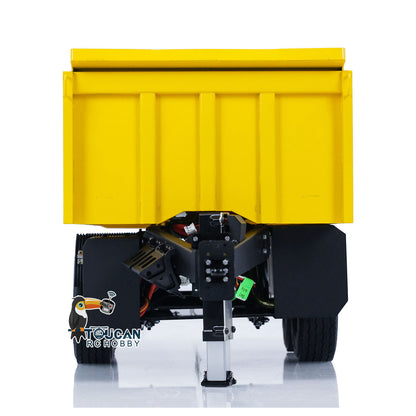 TOUCAN RC HOBBY LESU A0051 1/14 Metal Hydraulic RC Full Trailer with Electric Support Legs LED Lights for RC Tractor Trucks Backyard Fun