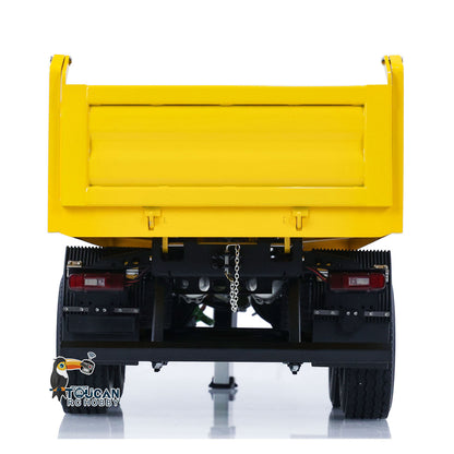 TOUCAN RC HOBBY LESU A0051 1/14 Metal Hydraulic RC Full Trailer with Electric Support Legs LED Lights for RC Tractor Trucks Backyard Fun