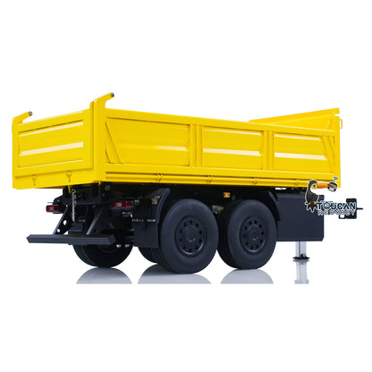TOUCAN RC HOBBY LESU A0051 1/14 Metal Hydraulic RC Full Trailer with Electric Support Legs LED Lights for RC Tractor Trucks Backyard Fun