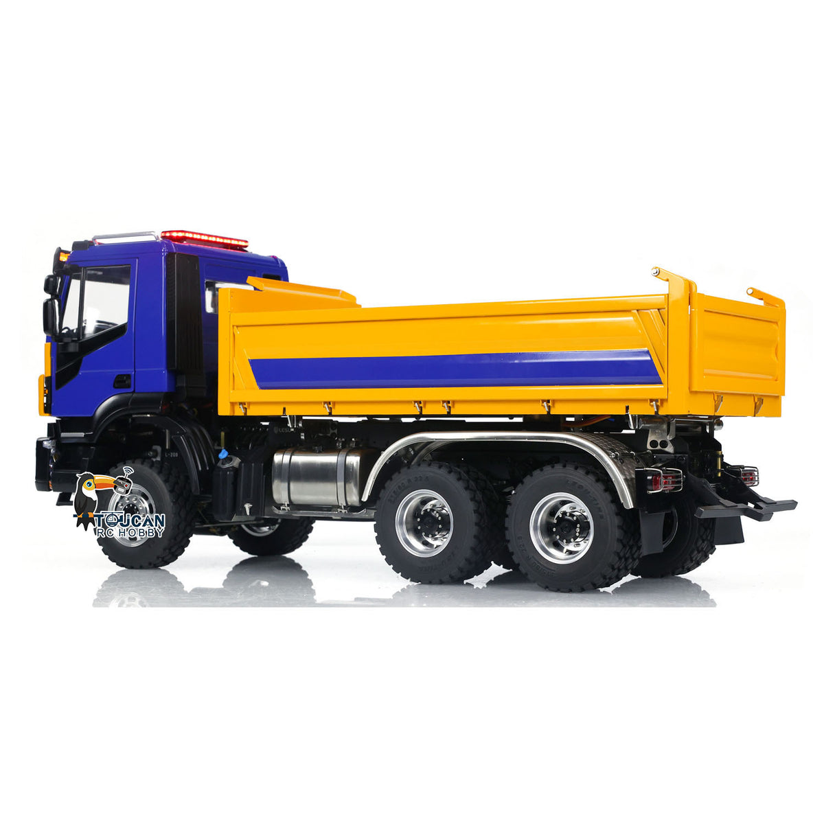 TOUCAN RC HOBBY LESU A0009 1/14 Metal 6x6 RC Hydraulic Dump Truck with FlySky I6S Radio Controller 3 Speed Transmission for Model Enthusiast