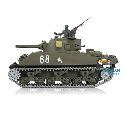 TOUCAN RC HOBBY Heng Long 1/16 TK7.0 USA M4A3 Sherman 3898 RTR RC Tank FPV Barrel Recoil 360 Degrees Turret BB IR Smoke Metal Tracks Sprockets Idlers Wheels