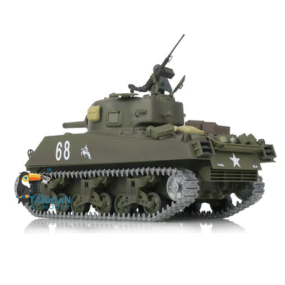 TOUCAN RC HOBBY Heng Long 1/16 TK7.0 USA M4A3 Sherman 3898 RTR RC Tank FPV Barrel Recoil 360 Degrees Turret BB IR Smoke Metal Tracks Sprockets Idlers Wheels