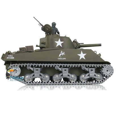 TOUCAN RC HOBBY Heng Long 1/16 TK7.0 3898 M4A3 Sherman RTR RC Tank with 360 Degrees Turret FPV IR BB Smoke Barrel Recoil Metal Tracks Sprockets Idlers Road Wheels