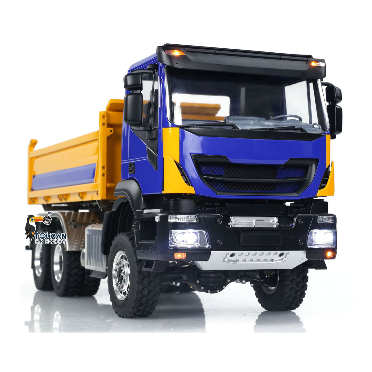 TOUCAN RC HOBBY LESU A0009 1/14 Metal 6x6 RC Hydraulic Dump Truck with FlySky I6S Radio Controller 3 Speed Transmission for Model Enthusiast
