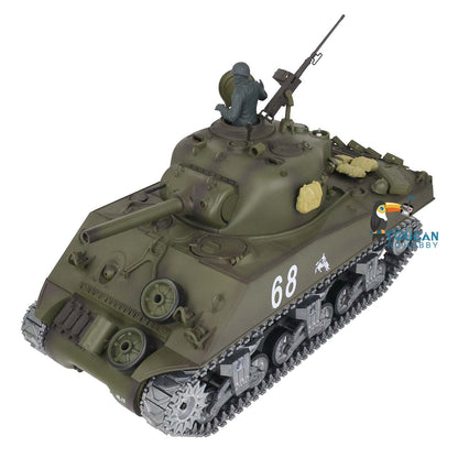 TOUCAN RC HOBBY Heng Long 1/16 TK7.0 Customized 3898 USA M4A3 Sherman RTR RC Tank Barrel Recoil 360 Degrees Turret Infrared Combat Smoke BB Metal Tracks Road Idler Drive Wheels