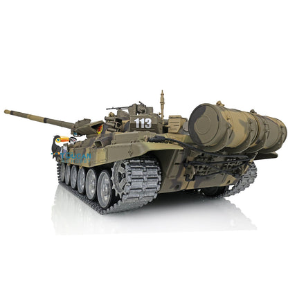 TOUCAN RC HOBBY Char RC Professionnel Heng Long 1/16 TK7.0 Russe T90 3938 avec Yeux Rouges, Tourelle à 360 Degrés, Fumée, Combat Infrarouge, Pignons, Poulies et Galets de Roulement en Métal