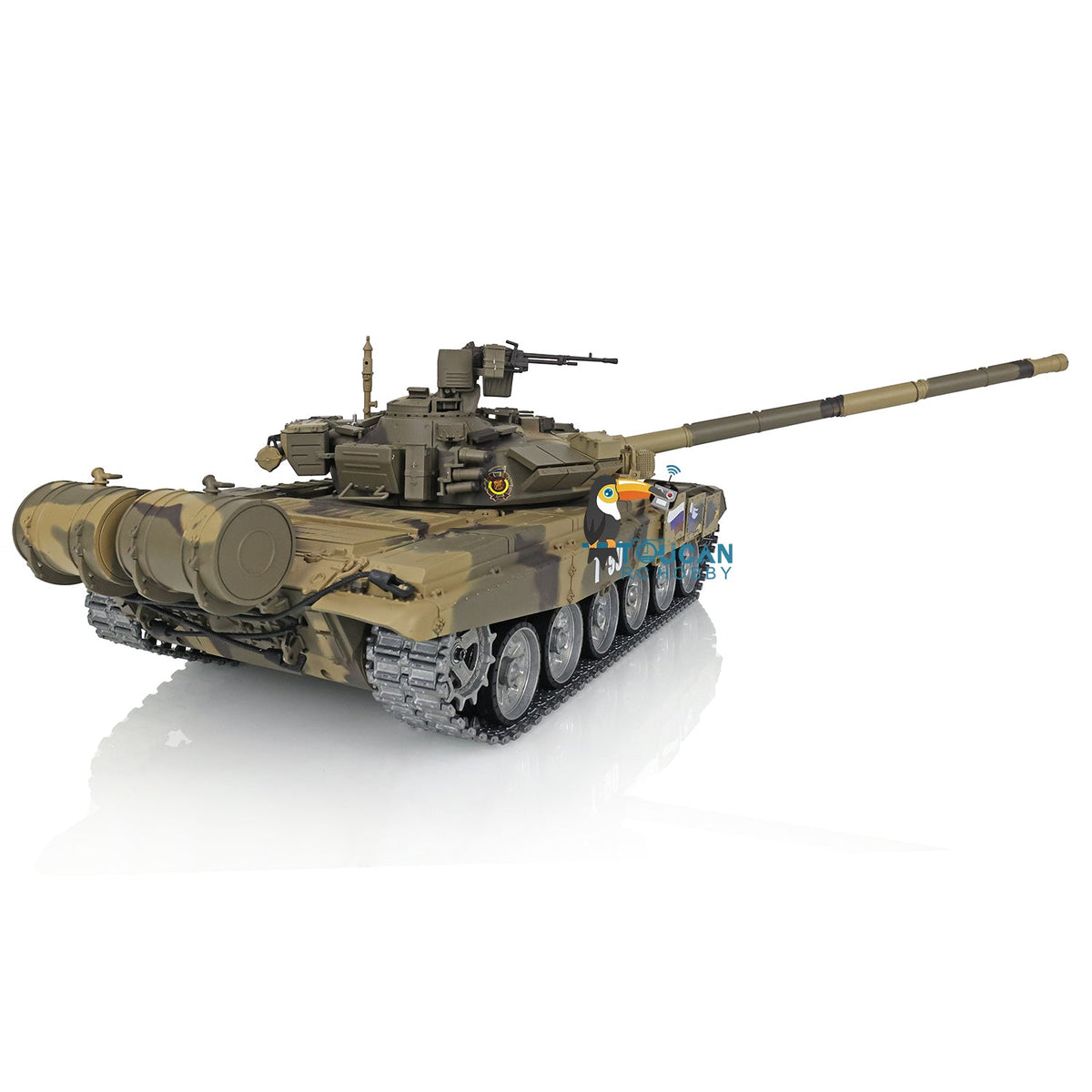 TOUCAN RC HOBBY Heng Long 1/16 TK7.0 Profession 3938 Russian T90 RTR RC Tank FPV 360 Degrees Turret IR BB Smoke Metal Sprockets Idlers Road Wheels