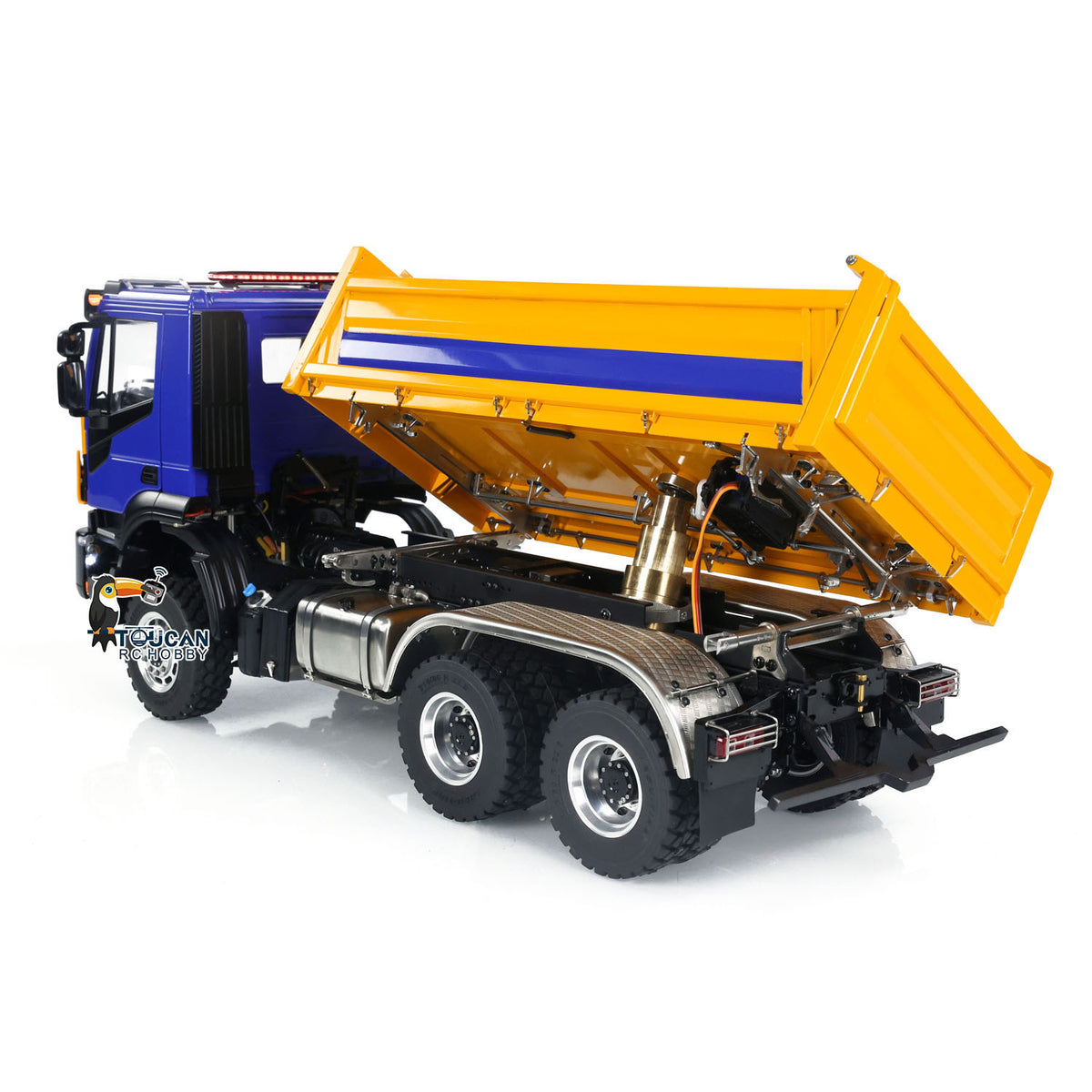 TOUCAN RC HOBBY LESU A0009 1/14 Metal 6x6 RC Hydraulic Dump Truck with FlySky I6S Radio Controller 3 Speed Transmission for Model Enthusiast