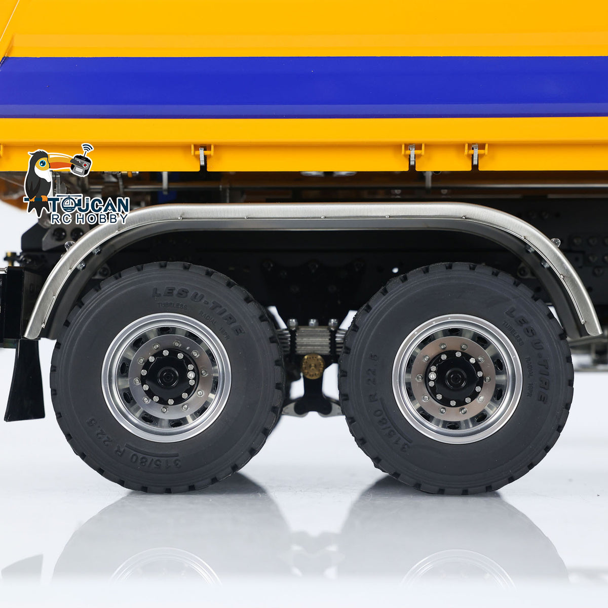 TOUCAN RC HOBBY LESU A0009 1/14 Metal 6x6 RC Hydraulic Dump Truck with FlySky I6S Radio Controller 3 Speed Transmission for Model Enthusiast