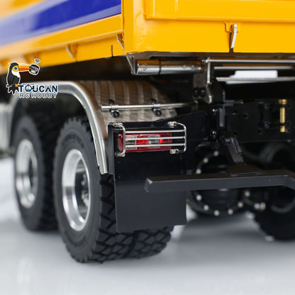 TOUCAN RC HOBBY LESU A0009 1/14 Metal 6x6 RC Hydraulic Dump Truck with FlySky I6S Radio Controller 3 Speed Transmission for Model Enthusiast