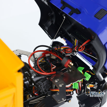 TOUCAN RC HOBBY LESU A0009 1/14 Metal 6x6 RC Hydraulic Dump Truck with FlySky I6S Radio Controller 3 Speed Transmission for Model Enthusiast