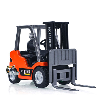 TOUCAN RC HOBBY Heng Guan 1/64 RC Forklift Full Proportion Control Realistic Details Road Barrier Desktop Ornaments Parent Child Interaction RTR