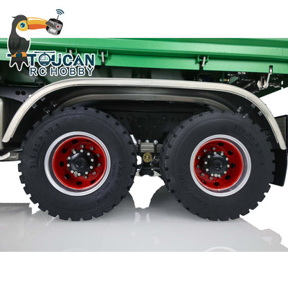 TOUCAN RC HOBBY LESU K3363 Cabin 1/14 Metal 6x6 RC Hydraulic Dump Truck 3 Speed Transmission FlySky I6S Radio Controller Differential Lock for Model Enthusiast