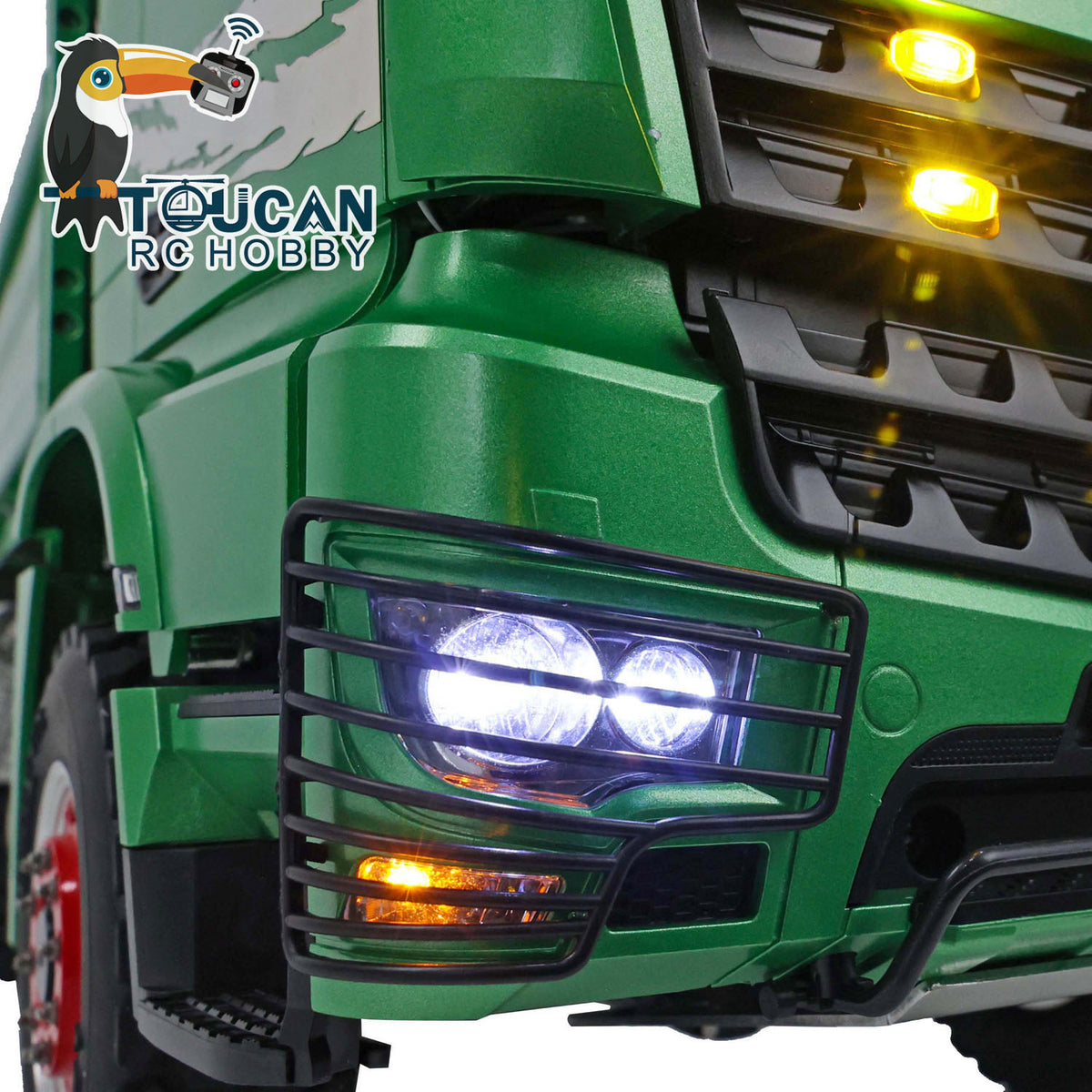 TOUCAN RC HOBBY LESU K3363 Cabin 1/14 Metal 6x6 RC Hydraulic Dump Truck 3 Speed Transmission FlySky I6S Radio Controller Differential Lock for Model Enthusiast