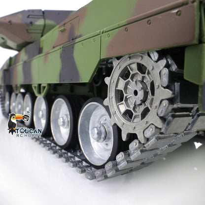 TOUCAN RC HOBBY Heng Long 1/16 TK7.0 3889 Leopard2A6 RTR RC Tank FPV Barrel Recoil BB IR Smoke 360 Degrees Turret Metal Tracks Road Drive Idler Wheels Gearbox