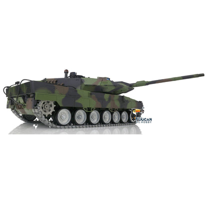 TOUCAN RC HOBBY Heng Long 1/16 TK7.0 3889 Leopard2A6 RTR RC Tank FPV Barrel Recoil BB IR Smoke 360 Degrees Turret Metal Tracks Road Drive Idler Wheels Gearbox