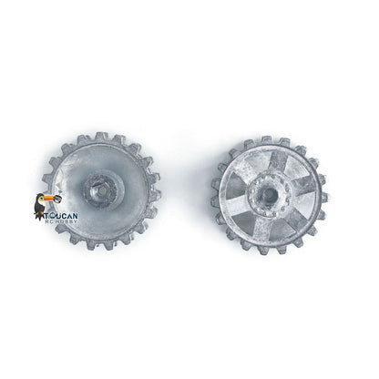 TOUCAN RC HOBBY 1Pair Metal Sprockets Driving Wheel Idler Wheel for Heng Long 1/16 RC Battle Tank 3858 3859 German Panzer IV F F2 Military Armored Car