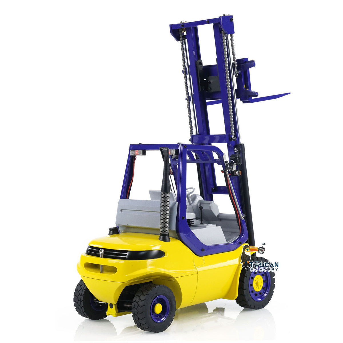 TOUCAN RC HOBBY LXY 1/14 Metal Hydraulic RC Forklift Remote Controlled Wheeled Transfer Car Construction Vehicles Light Sound FlySky I6S Radio Controller PNP RTR