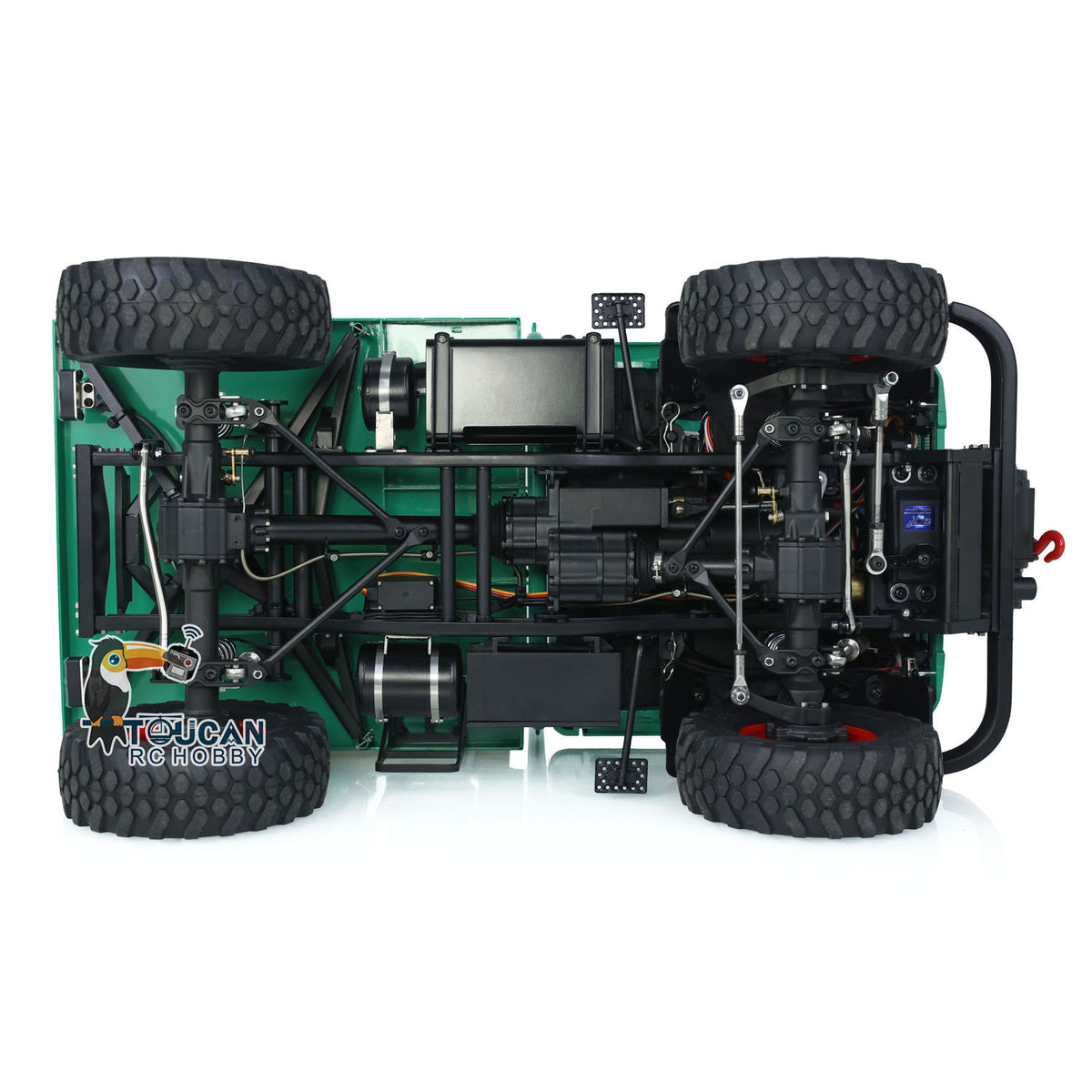 TOUCAN RC HOBBY LESU RAVE-UM406 1/10 RC-Geländewagen RA-Z001 PNP 4X4 Crawler mit Flysky I6S Fernsteuerung, 2-Gang-Getriebe, Sound- und Lichtsystem