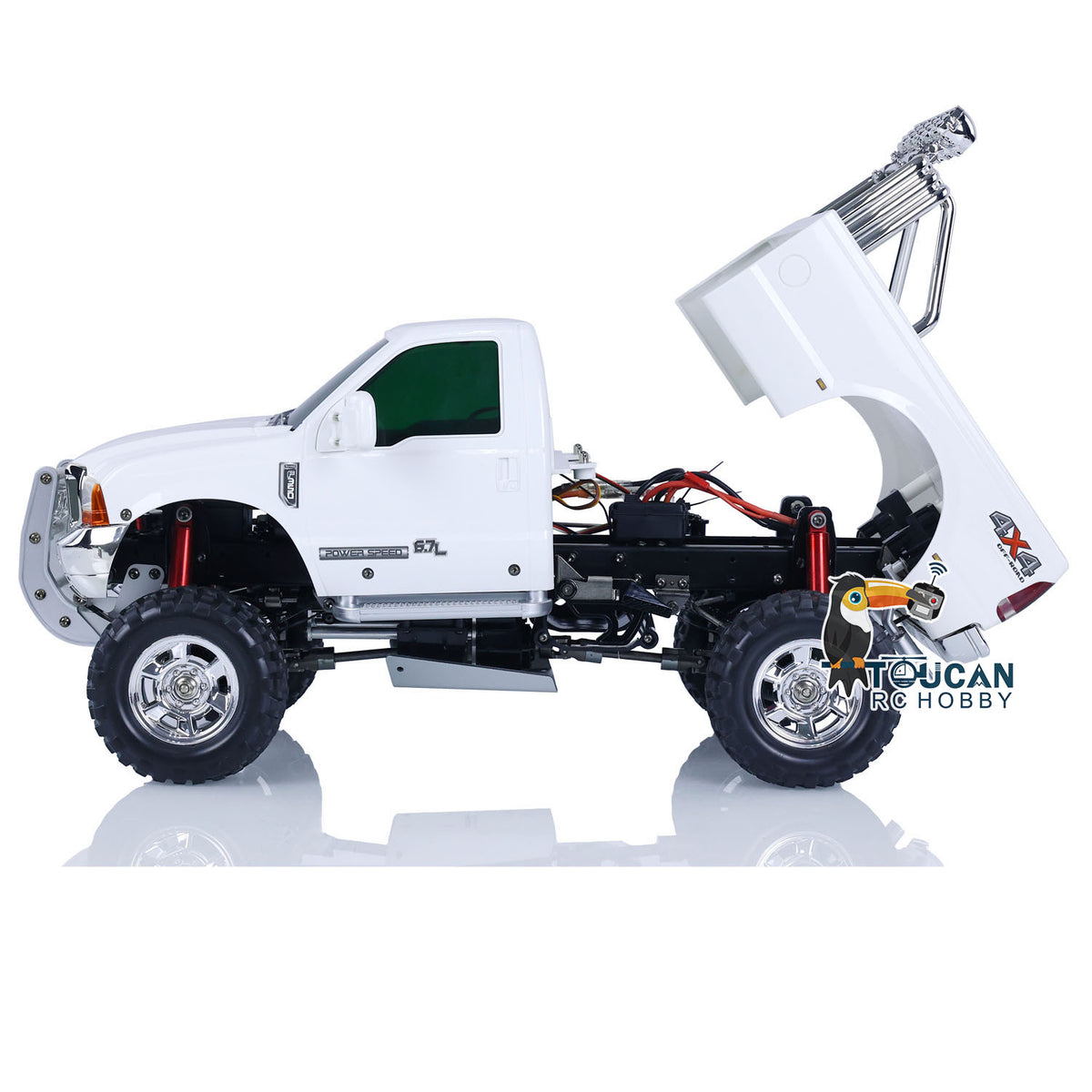 TOUCAN RC HOBBY US Stock Heng Guan 1/10 RC Pickup Truck Model P410 4*4 Rally Car Racing Crawler 2.4Ghz Bag Radio System for Adults Children
