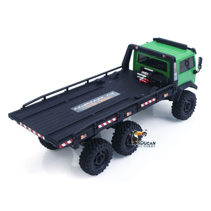 TOUCAN RC HOBBY Hobby Plus US Stock 1/18 Remote Control Flatbed Truck 6*6 Electric RC Off Road Vehicle Model Metal Chassis Gear Light System Flysky Radio No Sounds