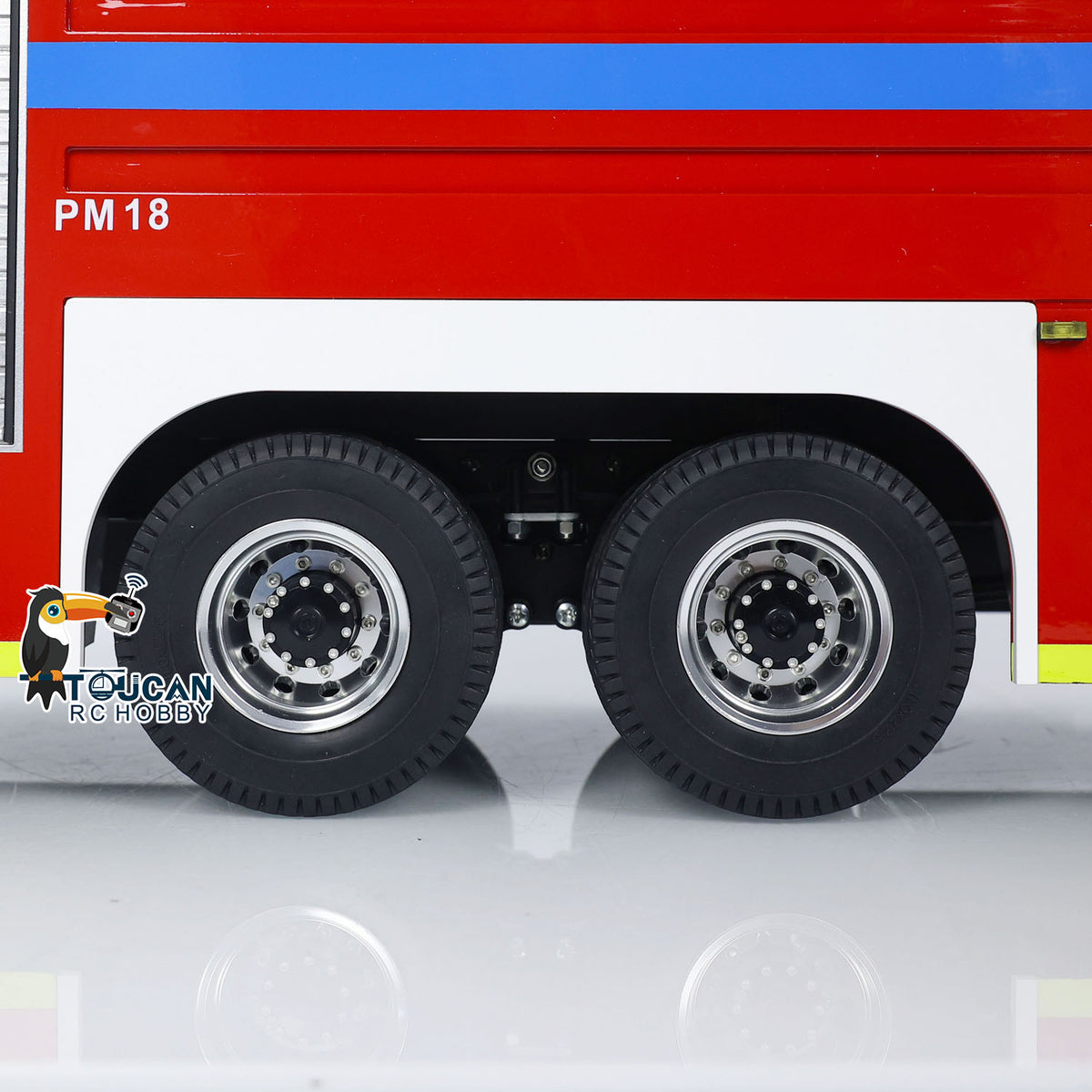 TOUCAN RC HOBBY 1/14 8x4 FMX PS0003 RC Fire Fighting Vehicles Remote Control Extinguisher Truck Hobby Model Lights Sounds Ready to Run