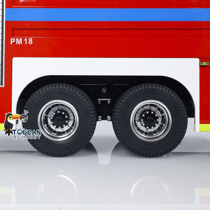 TOUCAN RC HOBBY 1/14 8x4 FMX PS0003 RC Fire Fighting Vehicles Remote Control Extinguisher Truck Hobby Model Lights Sounds Ready to Run