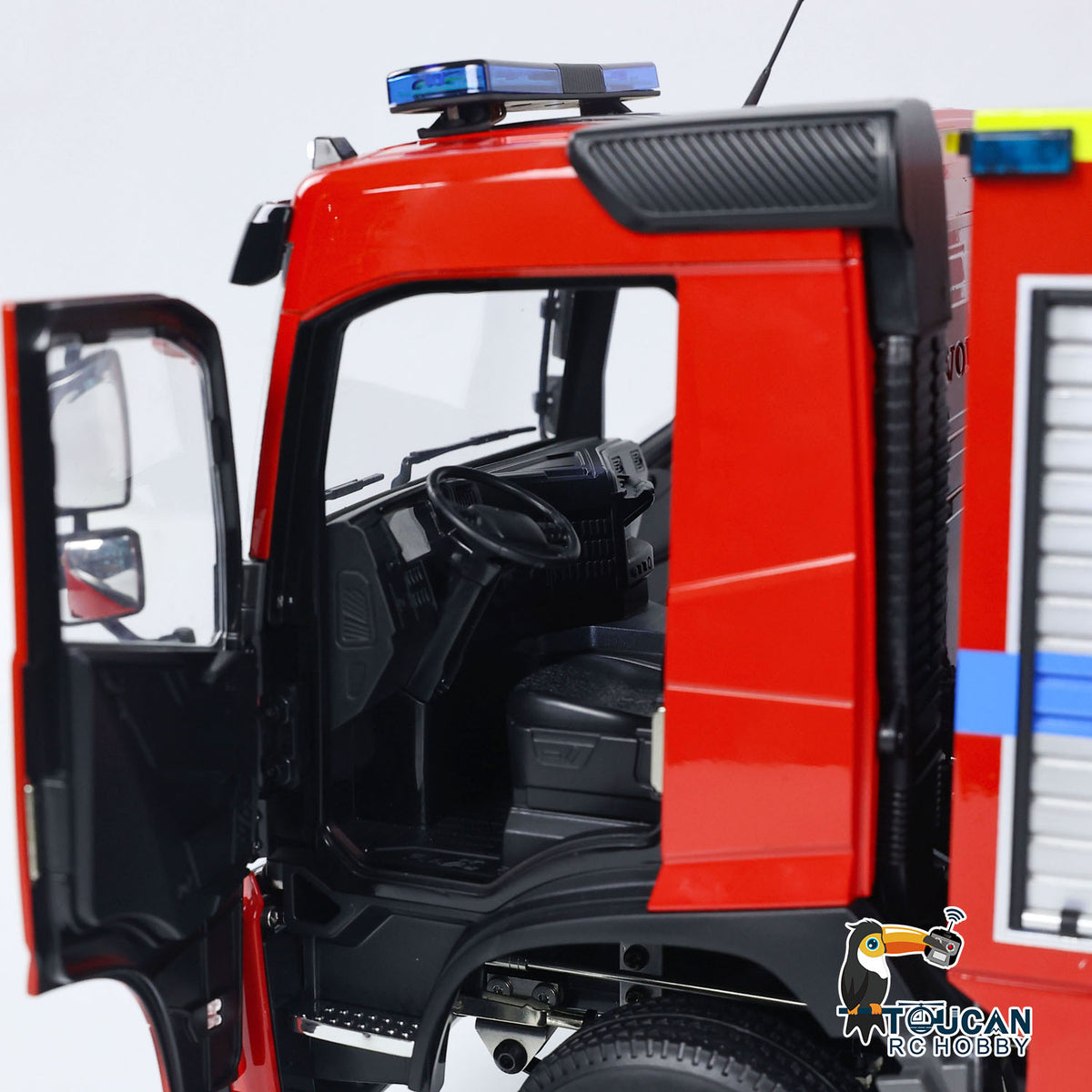 TOUCAN RC HOBBY 1/14 8x4 FMX PS0003 RC Fire Fighting Vehicles Remote Control Extinguisher Truck Hobby Model Lights Sounds Ready to Run