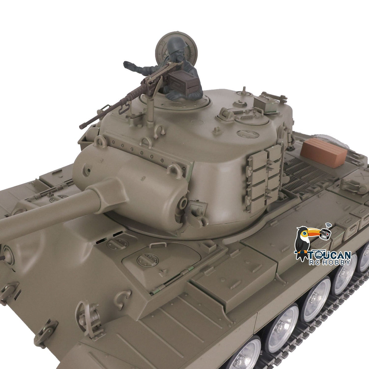 TOUCAN RC HOBBY Heng Long 1/16 TK7.0 Customized USA M26 Pershing 3838 RTR RC Tank FPV BB IR 360 Degrees Turret Smoke Metal Tracks Drive Road Idlers Wheels Gearbox
