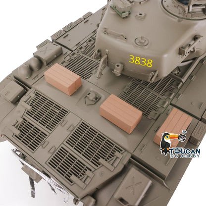 TOUCAN RC HOBBY Heng Long 1/16 TK7.0 Customized USA M26 Pershing 3838 RTR RC Tank FPV BB IR 360 Degrees Turret Smoke Metal Tracks Drive Road Idlers Wheels Gearbox