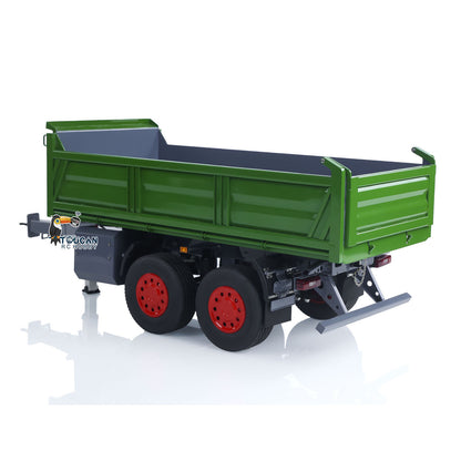 TOUCAN RC HOBBY LESU A0051 1/14 Metal Hydraulic RC Full Trailer with Electric Support Legs LED Lights for RC Tractor Trucks Backyard Fun