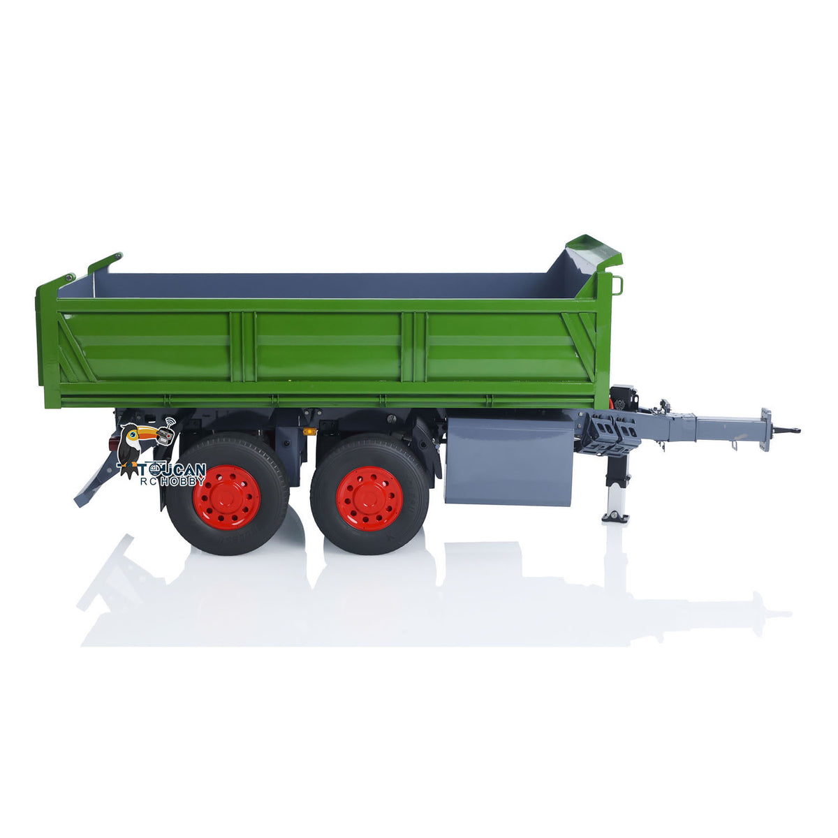 TOUCAN RC HOBBY LESU A0051 1/14 Metal Hydraulic RC Full Trailer with Electric Support Legs LED Lights for RC Tractor Trucks Backyard Fun