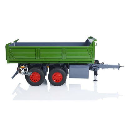 TOUCAN RC HOBBY LESU A0051 1/14 Metal Hydraulic RC Full Trailer with Electric Support Legs LED Lights for RC Tractor Trucks Backyard Fun