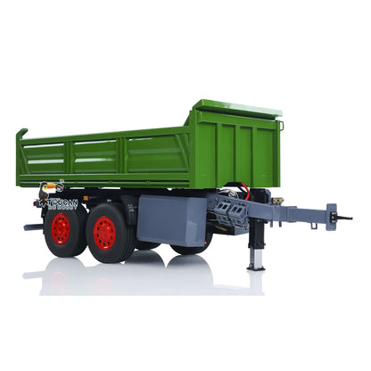 TOUCAN RC HOBBY LESU A0051 1/14 Metal Hydraulic RC Full Trailer with Electric Support Legs LED Lights for RC Tractor Trucks Backyard Fun