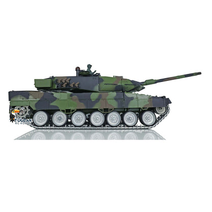 TOUCAN RC HOBBY Heng Long 1/16 TK7.0 3889 Leopard2A6 RTR RC Tank 360 Degrees Turret Barrel Recoil Smoke BB IR Metal Single Rubber Tracks Sprockets Idlers Wheels Gearbox